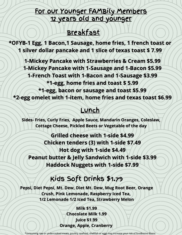Menu Our 'famb'ily Restaurant-5
