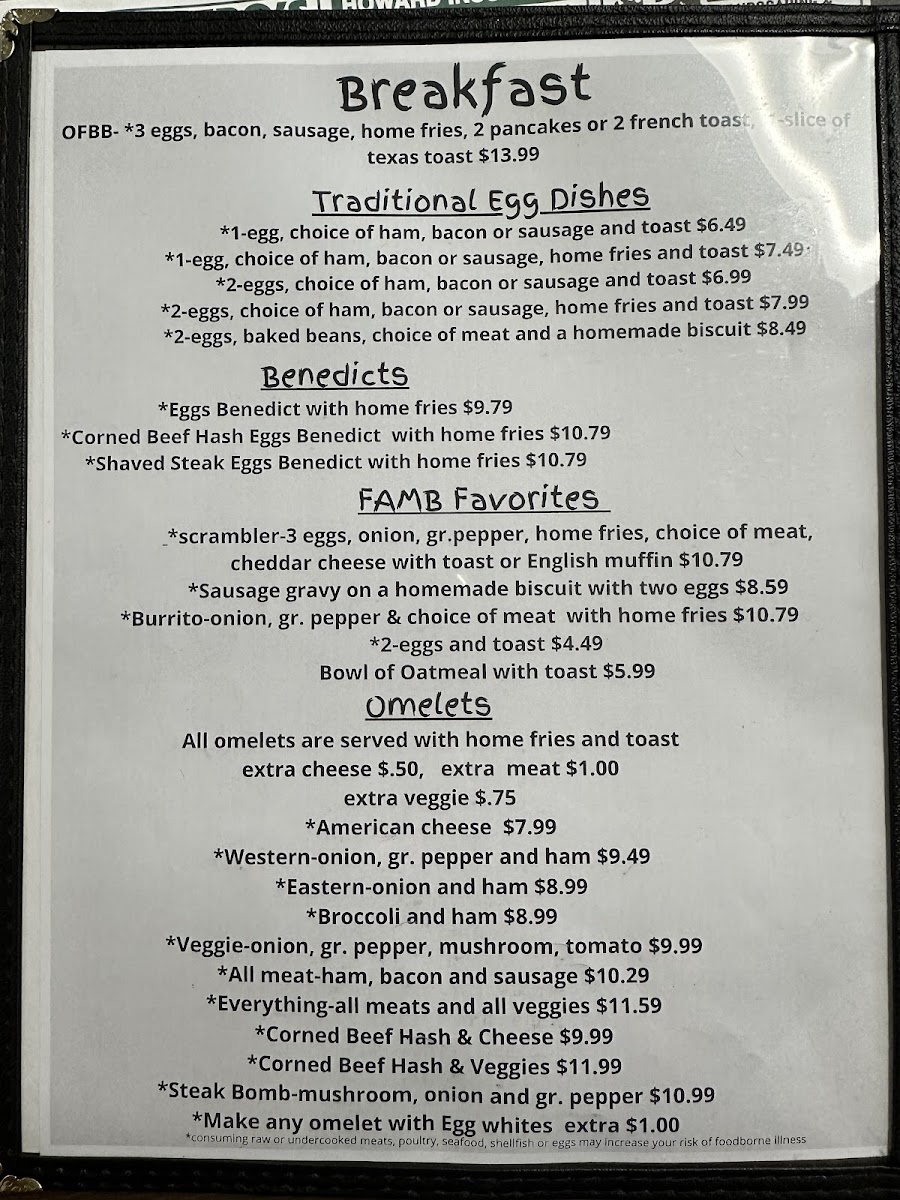 Menu Our 'famb'ily Restaurant-8